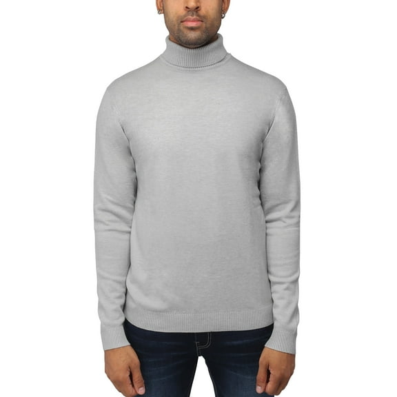 X RAY JEANS Mens Turtleneck Sweater Pullover, Heather Grey, 3XL