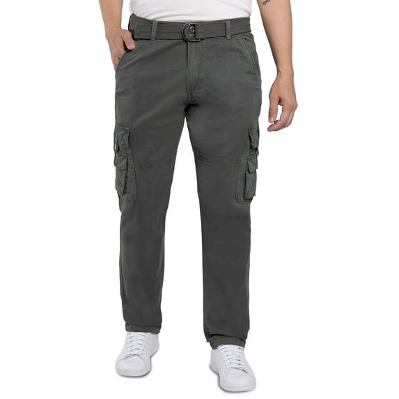 X RAY JEANS Mens Utility Cargo Pants, Grey, 33X30