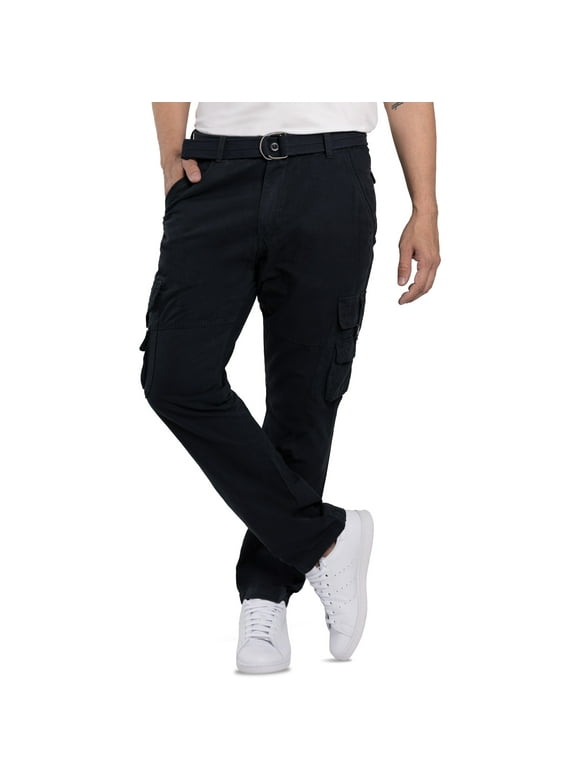 JEANS Mens Utility Cargo Pants, Navy, 38X32