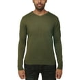 thumbnail image 1 of X RAY JEANS Mens V-Neck Honeycomb Knit Sweater, Olive, XL, 1 of 5