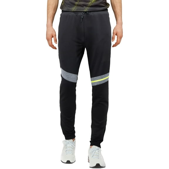 X RAY JEANS Mens XRAY Sport Joggers, Heather Grey/Black/Neon, 2XL