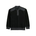 thumbnail image 1 of X RAY Jeans Boy's Fleece 1/4 Zipper Sweaters, Black/Charcoal, XL, 1 of 6