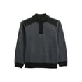 thumbnail image 1 of X RAY Jeans Boy's Fleece 1/4 Zipper Sweaters, Charcoal/Black, M, 1 of 6