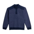 thumbnail image 1 of X RAY Jeans Boy's Fleece 1/4 Zipper Sweaters, Ink Blue/Midnight Blue, S, 1 of 6