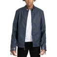 thumbnail image 1 of X RAY Jeans Men's PU Racer Jacket with Faux Shearling Lining, Navy, L, 1 of 8
