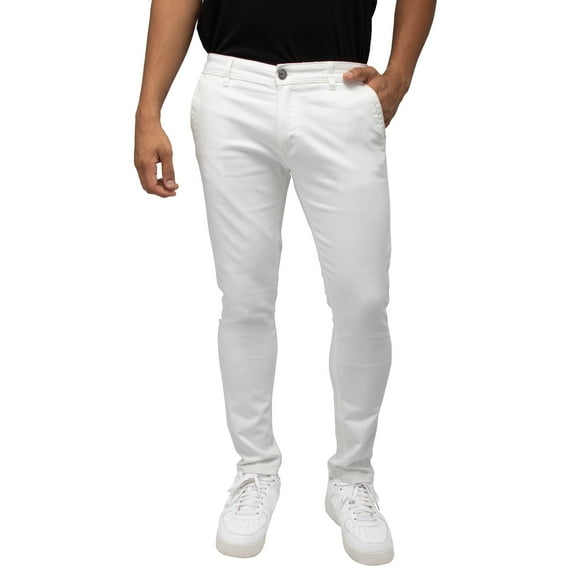 X RAY JEANS Mens Five Pocket Commuter Pants, White, 44x34