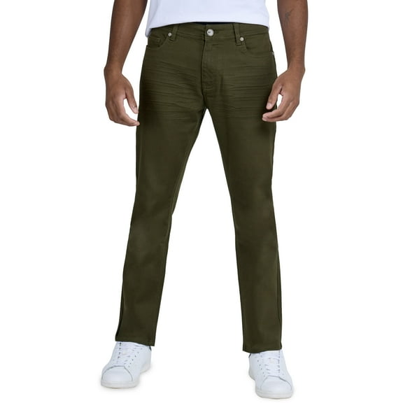 X RAY JEANS Mens Slim Fit Stretch Commuter Pants, Olive, 48X34