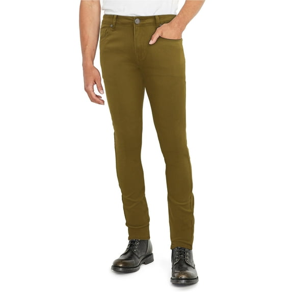 X RAY Jeans Men's Slim Fit Skinny Stretch Comfy Denim Colored Jeans Pants, Tobacco, 32W x 30L