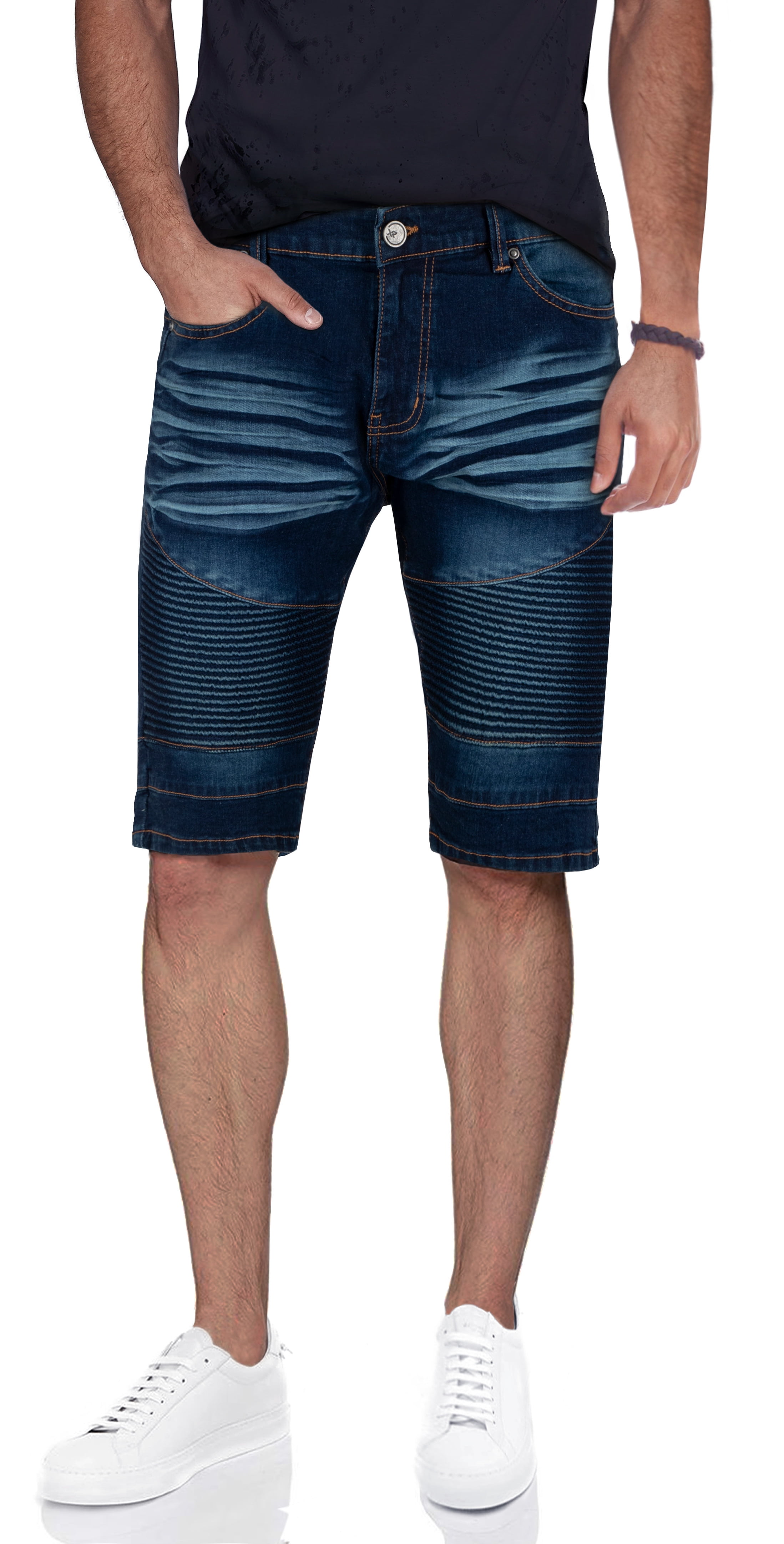 X RAY Men's 12.5 Slim Fit Stretch Denim Jean Shorts