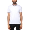 thumbnail image 1 of X RAY Jeans Mens Short Sleeve Snap-Placket Polo, White/Lav, 2XL, 1 of 5
