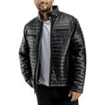 thumbnail image 1 of X RAY Jeans PU Quilted Jacket with Faux Shearling Lining, Black, L, 1 of 10