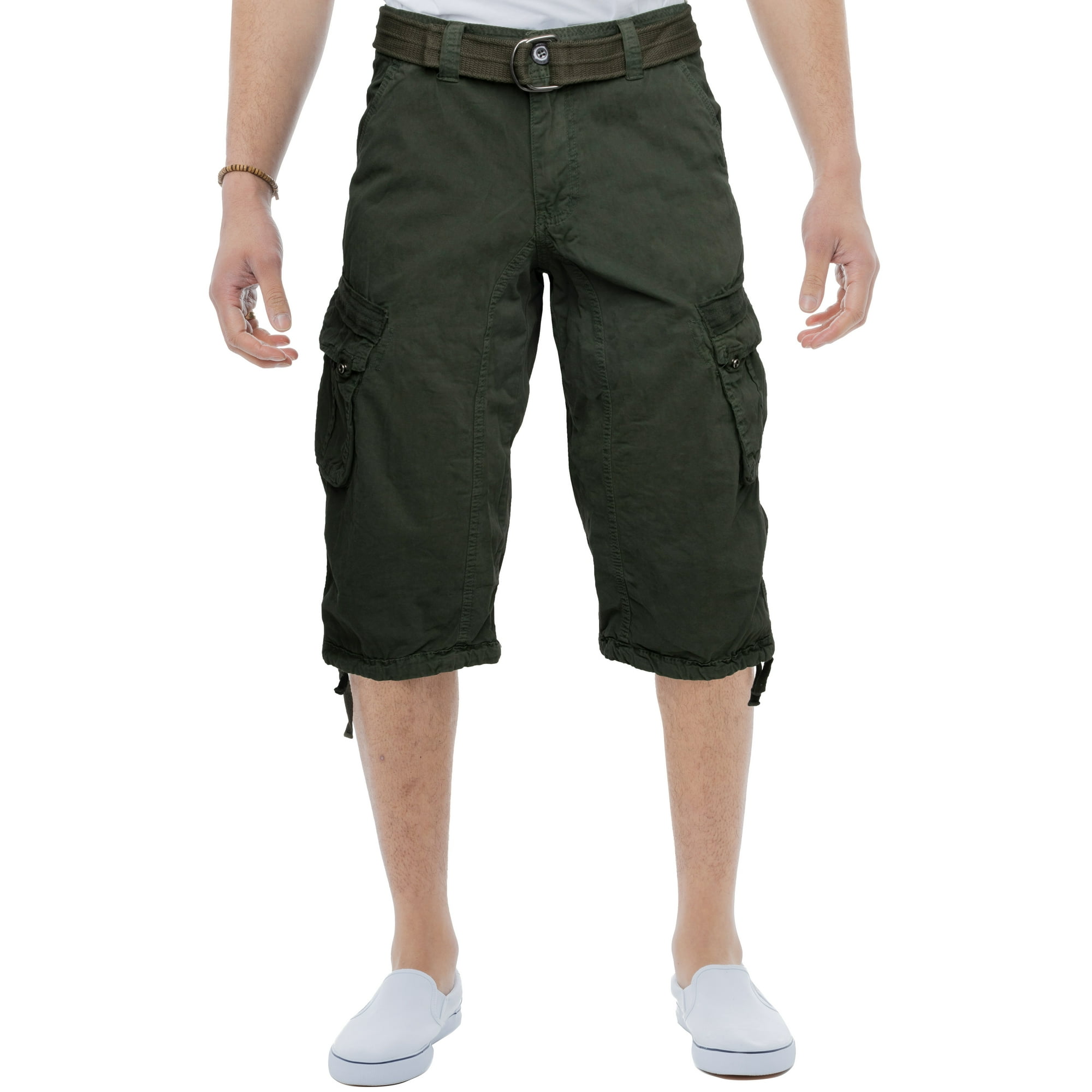 X RAY Men's Belted Cargo Long Shorts 18