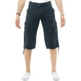 thumbnail image 1 of X RAY JEANS Mens Belted 18" Inseam Below Knee Long Cargo Shorts, Navy, 48, 1 of 5