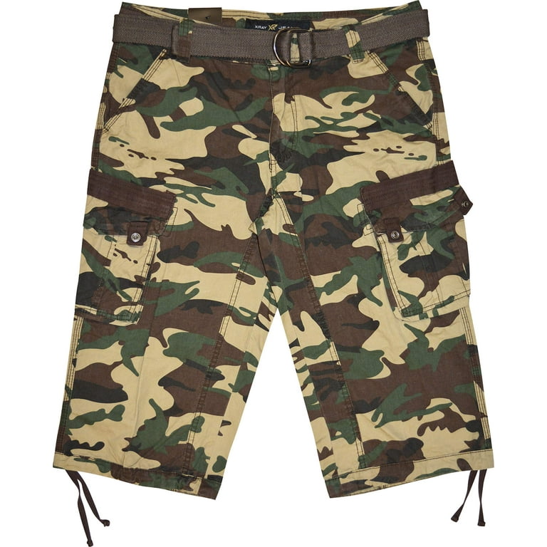 X RAY Men's Belted Cargo Long Shorts 18