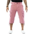 thumbnail image 1 of X RAY JEANS Mens Belted 18" Inseam Below Knee Long Cargo Shorts, Pastel Pink, 28, 1 of 5