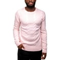 thumbnail image 1 of X RAY JEANS Mens Cable Knit Crewneck Pullover Sweater, Rosewater, M, 1 of 6