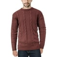 thumbnail image 1 of X RAY JEANS Mens Cable Knit Crewneck Pullover Sweater, Salmon, 3XL, 1 of 3