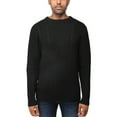 thumbnail image 1 of X RAY JEANS Mens Crewneck Mixed Texture Sweater, Black, M, 1 of 5