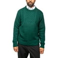 thumbnail image 1 of X RAY JEANS Mens Crewneck Mixed Texture Sweater, Forest Green, S, 1 of 10