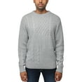 thumbnail image 1 of X RAY JEANS Mens Crewneck Mixed Texture Sweater, Light Grey, M, 1 of 5