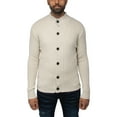 thumbnail image 1 of X RAY JEANS Mens Stand Collar Cardigan, Oatmeal, L, 1 of 7