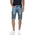 thumbnail image 1 of X RAY Men's Cargo Denim Shorts Slim Look Casual Moto Frayed Hem Stretch Knee Length Jean Shorts for Men, 1 of 6