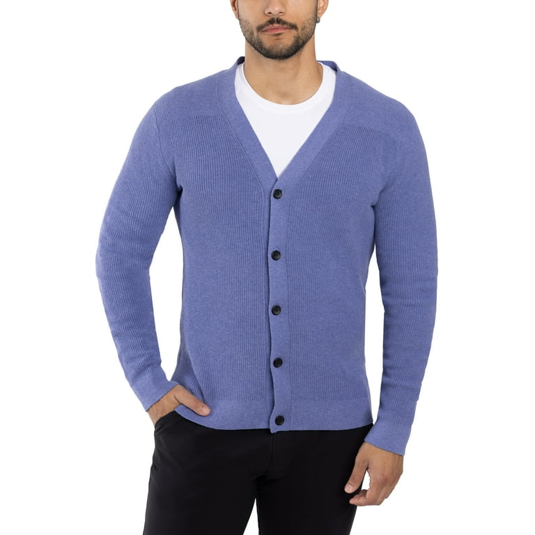 Blue cotton cardigan deals
