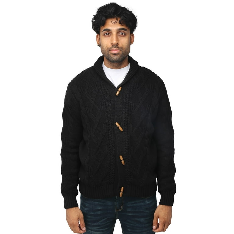 Mens toggle 2025 button sweater