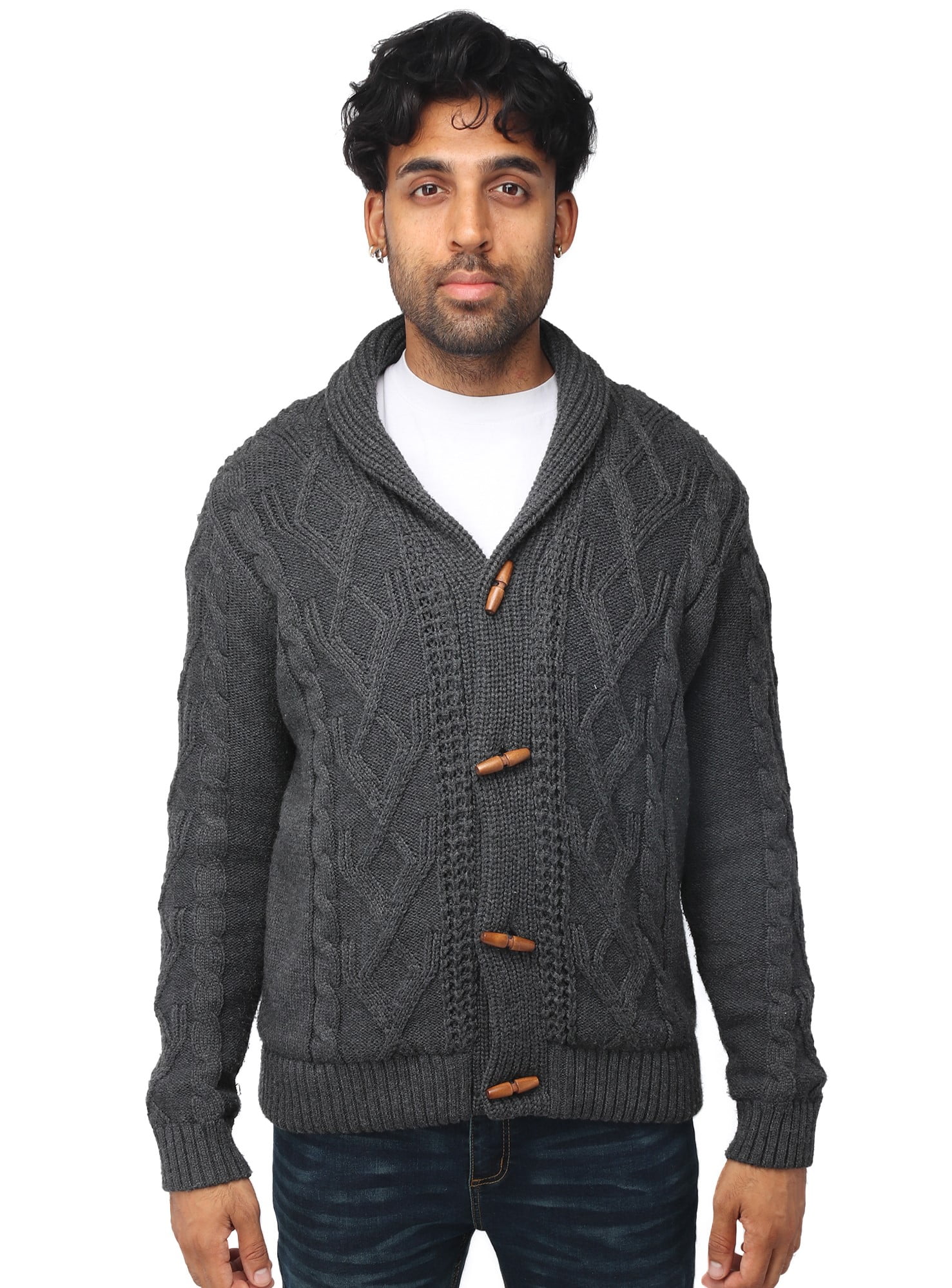 Mens toggle top button sweater