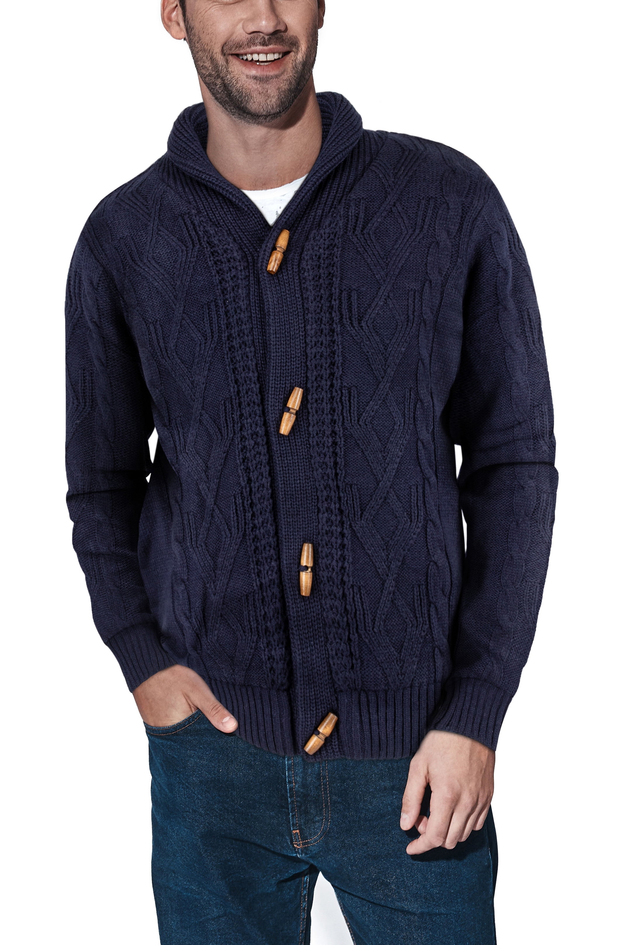 Men's sweater discount with toggle buttons