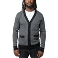 thumbnail image 1 of X RAY JEANS Mens Herringbone Cardigan Sweater, Off White/Black, S, 1 of 5