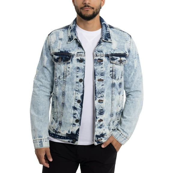 X RAY Jeans Mens Denim Jacket, Acid Stone, S