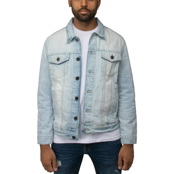 X RAY Jeans Mens Denim Jacket, Bleach Wash, 3XL
