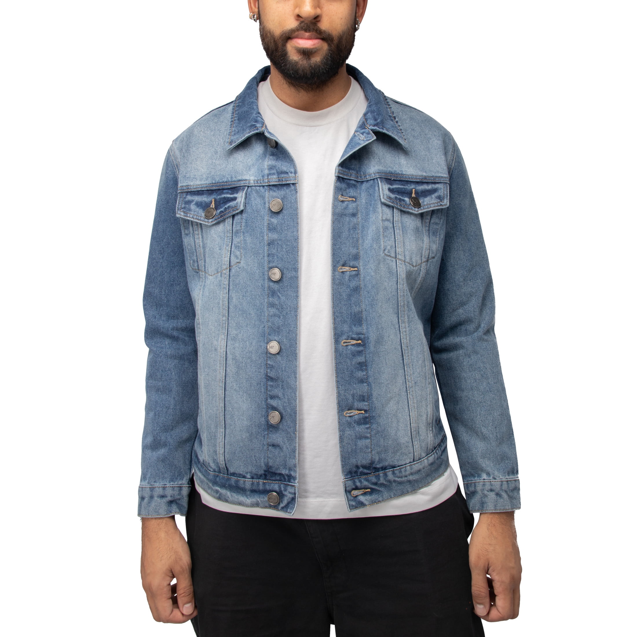 Distressed Faded Denim Jacket G extruded Style