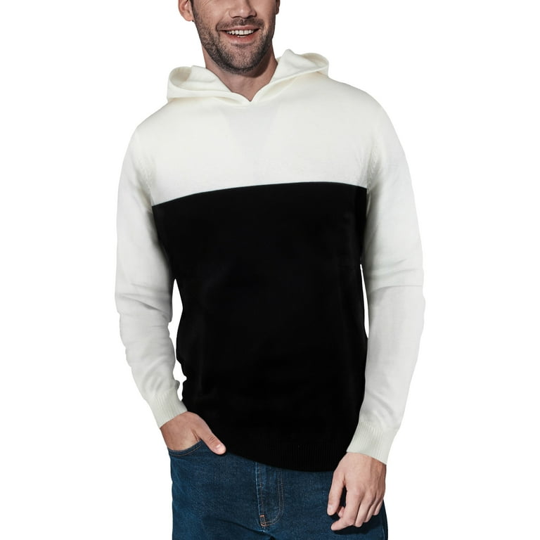 Black and white color block sweater deals