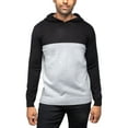 thumbnail image 1 of X RAY JEANS Mens Hooded Color Blocked Sweater, Black/H Grey, 2XL, 1 of 6