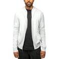 thumbnail image 1 of X RAY Men's Mock Neck Full Zip Cardigan Sweater, Casual Slim Fit Jacket, Oatmeal - Full-zipper, Medium, 1 of 6