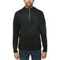 thumbnail image 1 of X RAY JEANS Mens Pattern Block Quarter Zip Sweater, Black, 3XL, 1 of 6