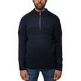 thumbnail image 1 of X RAY JEANS Mens Pattern Block Quarter Zip Sweater, Navy, L, 1 of 6