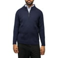 thumbnail image 1 of X RAY JEANS Mens Ribbed Mock Neck Quarter-Zip Sweater, Navy, M, 1 of 10