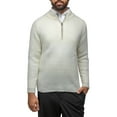 thumbnail image 1 of X RAY JEANS Mens Ribbed Mock Neck Quarter-Zip Sweater, Off White, M, 1 of 9