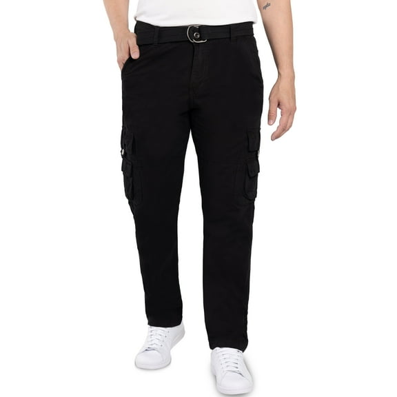 X RAY JEANS Mens Utility Cargo Pants, Black, 42X32