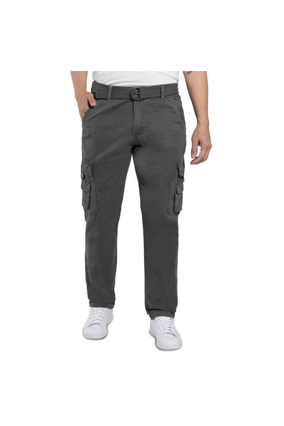 JEANS Mens Utility Cargo Pants, Grey, 36x30