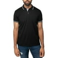 thumbnail image 1 of X RAY Jeans Mens Basic Short Sleeve Tipped Polo, Black/White, L, 1 of 3