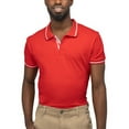 thumbnail image 1 of X RAY Jeans Mens Basic Short Sleeve Tipped Polo, Fiery Red/White, S, 1 of 3