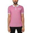 thumbnail image 1 of X RAY Men's Slim Athletic Fit Short Sleeve Performance Stretch Cotton Polo Shirt, Raspberry, Small, 1 of 6