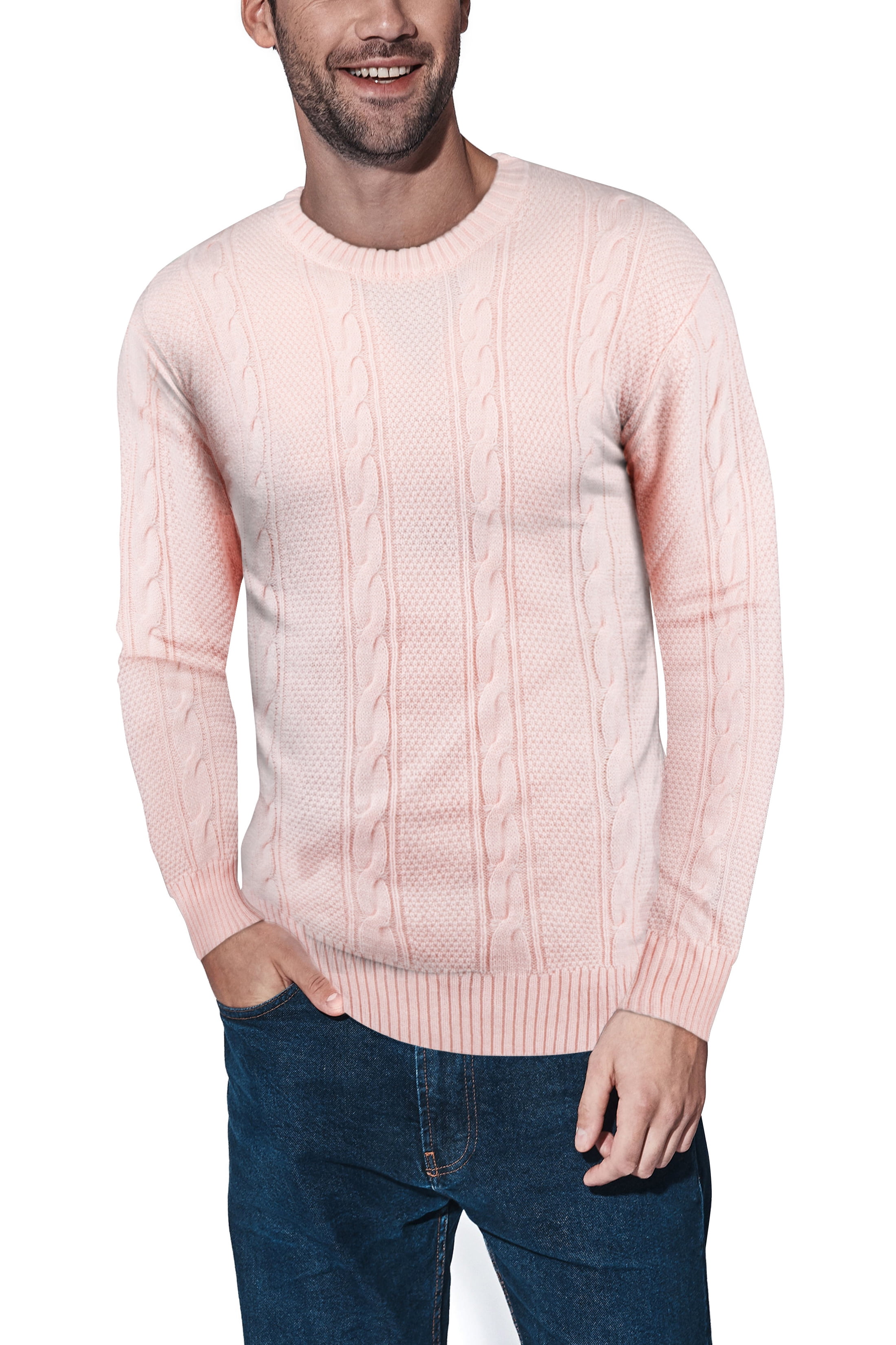 X RAY Men's Slim Fit Cable Knitted Pullover Fashion Sweaters Soft Textured  Crewneck Turtleneck Long Sleeve Sweater for Men - Walmart.com
