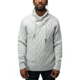 thumbnail image 1 of X RAY JEANS Mens Cable Knit Cowl Neck Sweater, Light Grey, M, 1 of 5