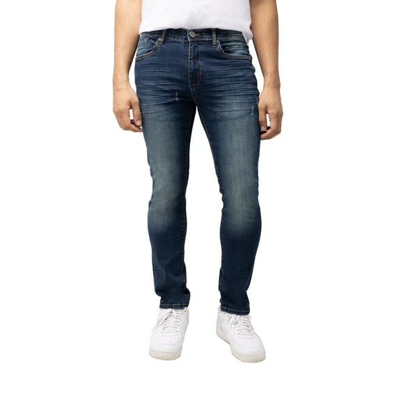 X RAY JEANS Mens Slim Fit Denim Jeans, Blue, 38X32