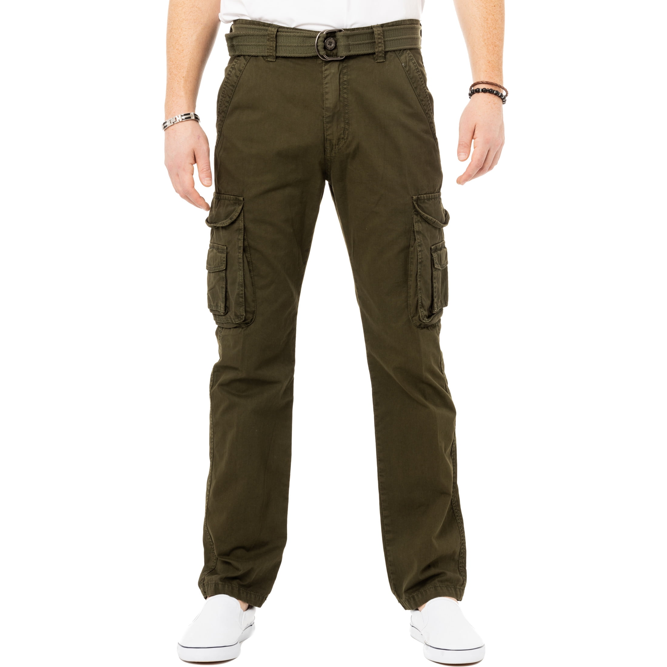 X RAY JEANS Mens Belted Classic Fit Cargo Pants, Olive, 36X32 - Walmart.com